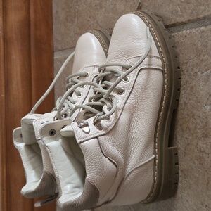 Stylish Cream Ankle Boots